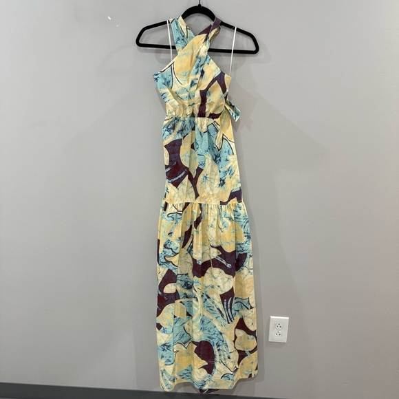 A.L.C. Dress Veronica Poplin Maxi in Carob and Chardonnay - Picture 9 of 13